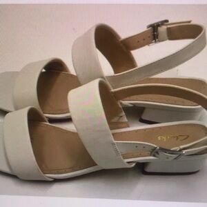Clarks Women's White Heeled Sandals